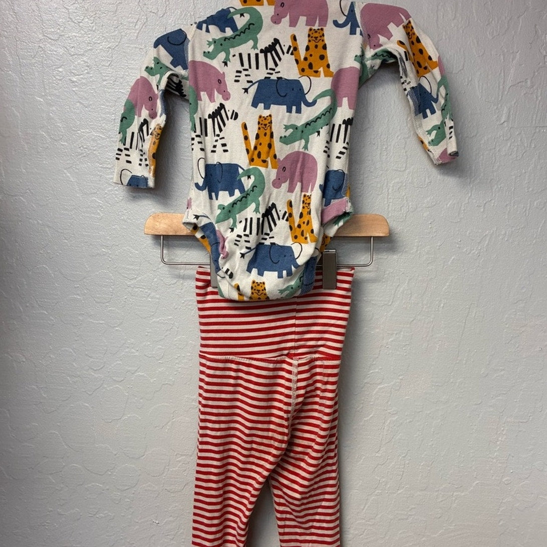 hanna andersson gender neutral animal print set 12-18M