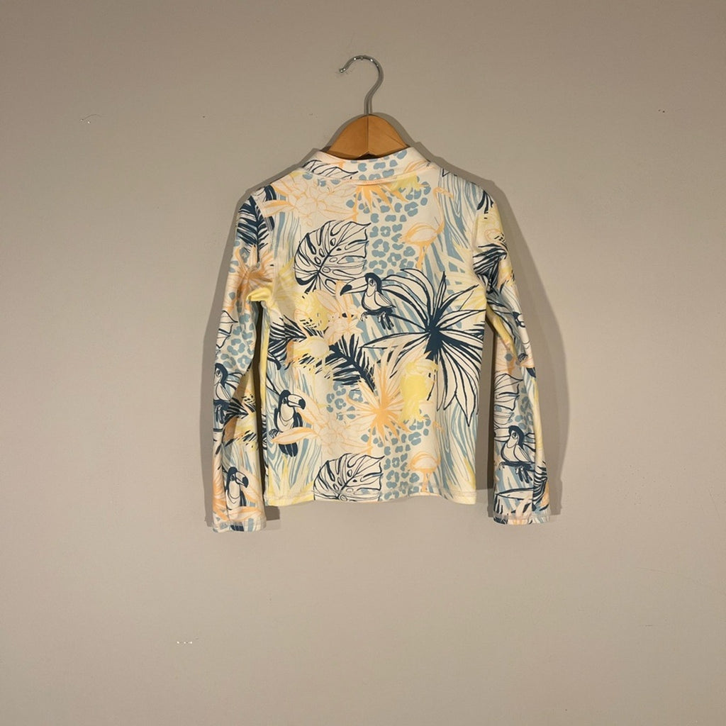 ruffle butts rashguard yellow floral 6Y