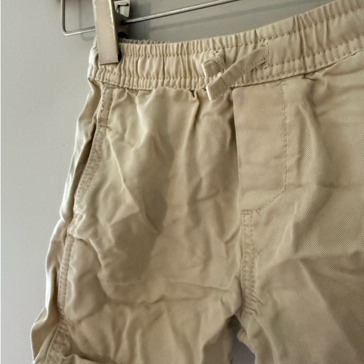 zara boys' chino khaki shorts 12-18m