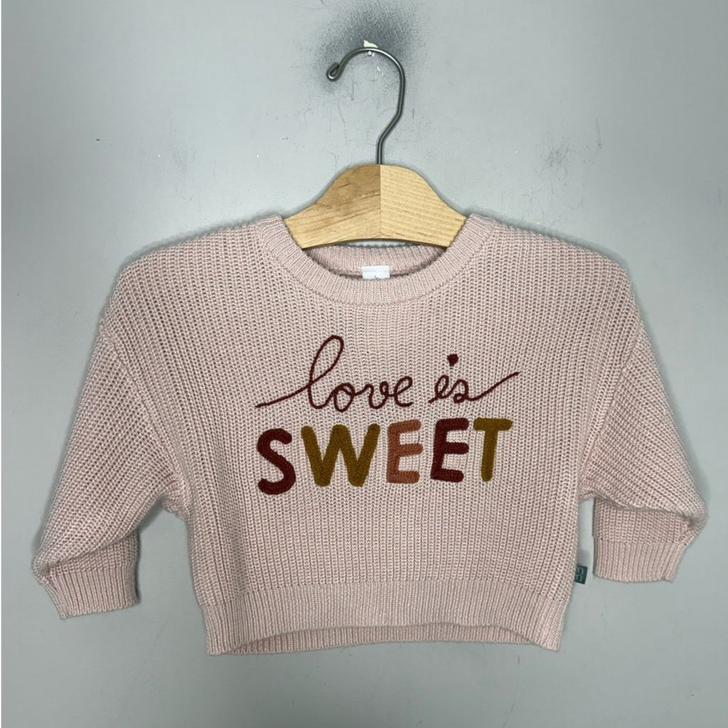 modern moments embroidered love sweater 12M