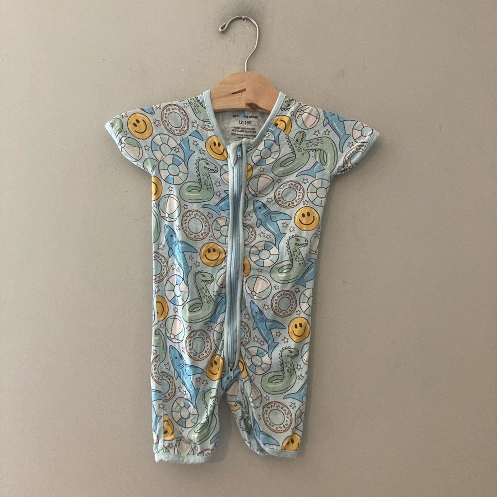 little one shop bamboo romper zippy 12-18M