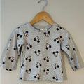 h&m disney mickey gray tee