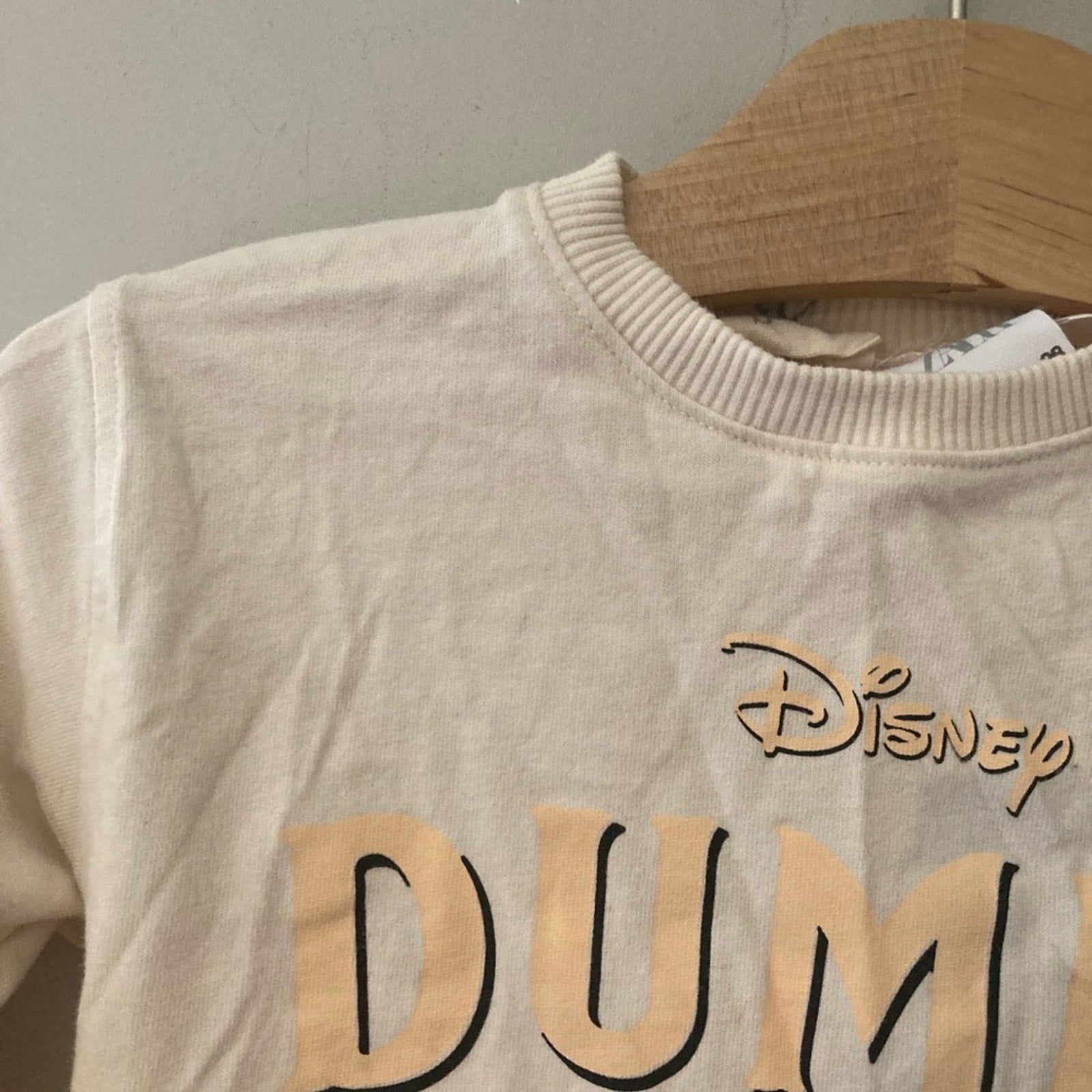 zara x disney cream dumbo tee 2-3Y