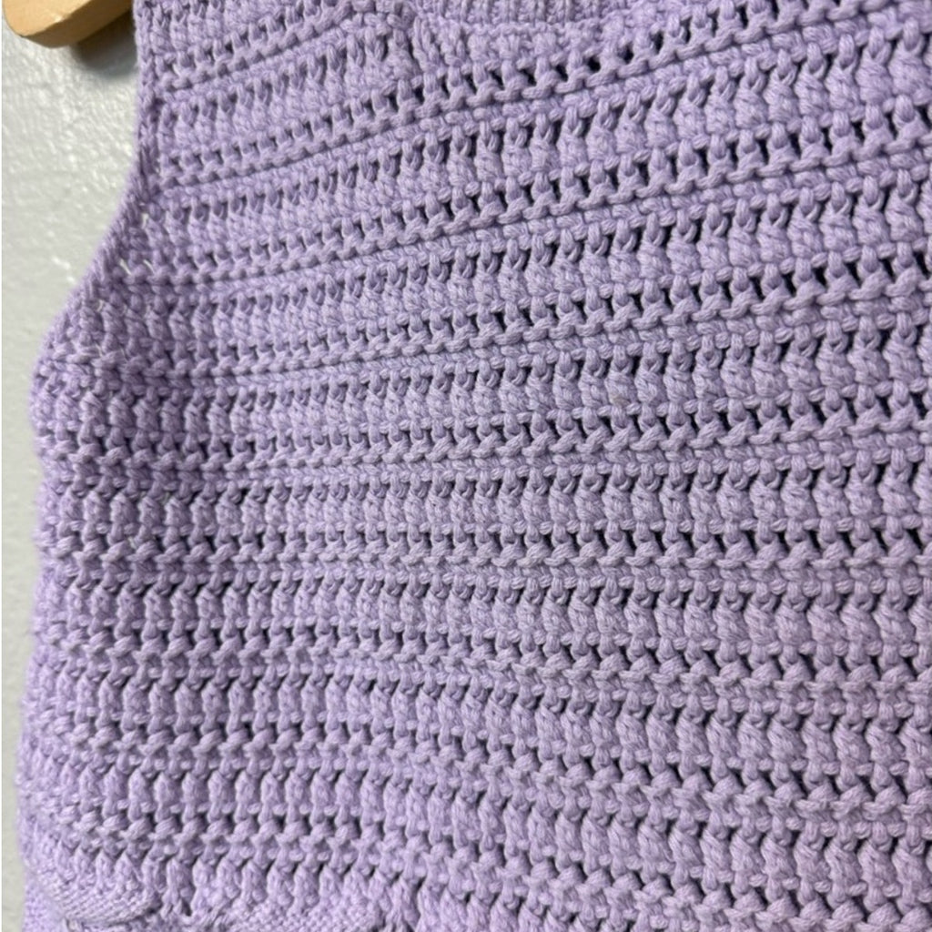 zara purple crochet top 2-3Y