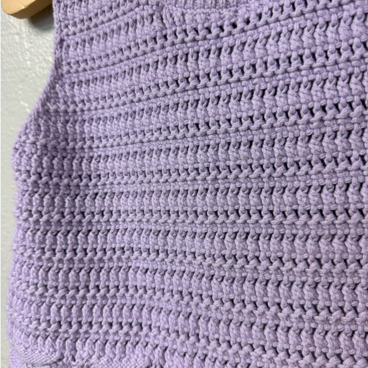 zara purple crochet top 2-3Y