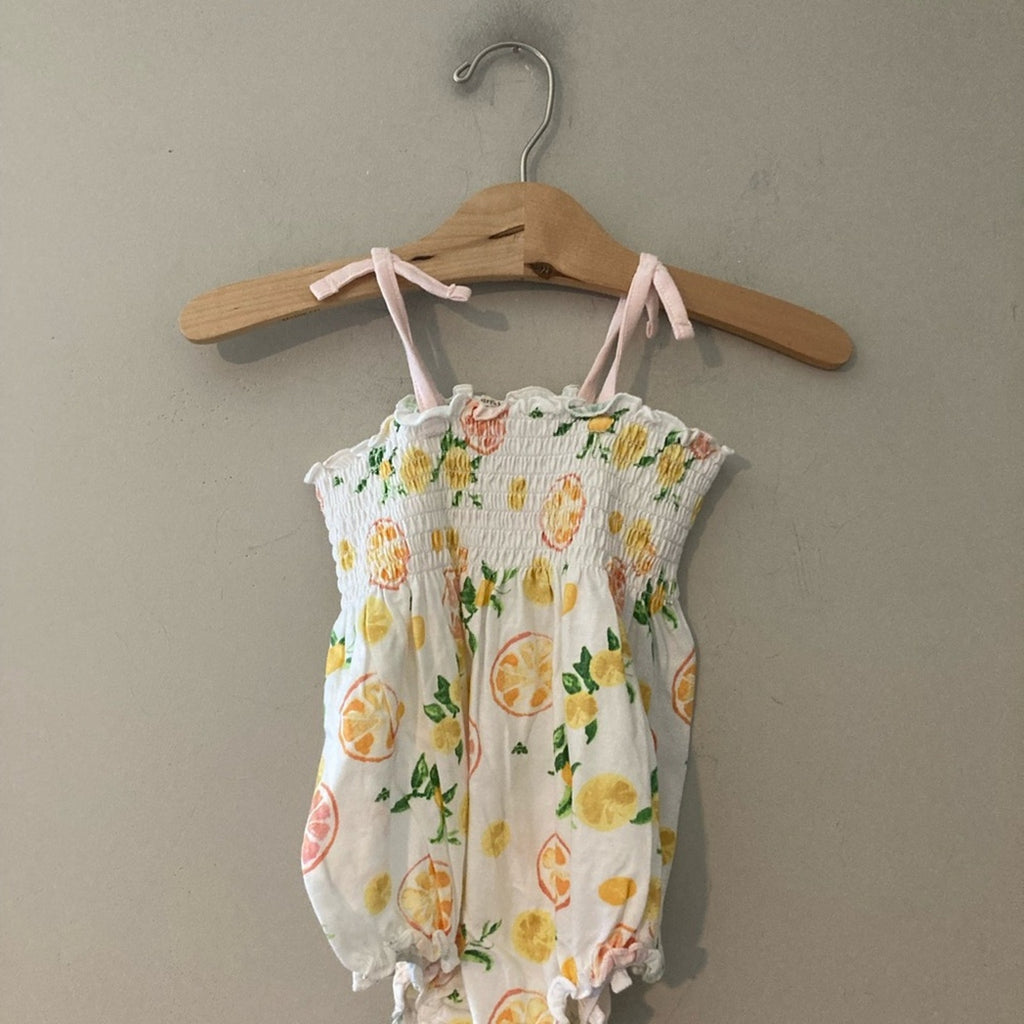 burt's bees baby girls' floral romper 6-9M