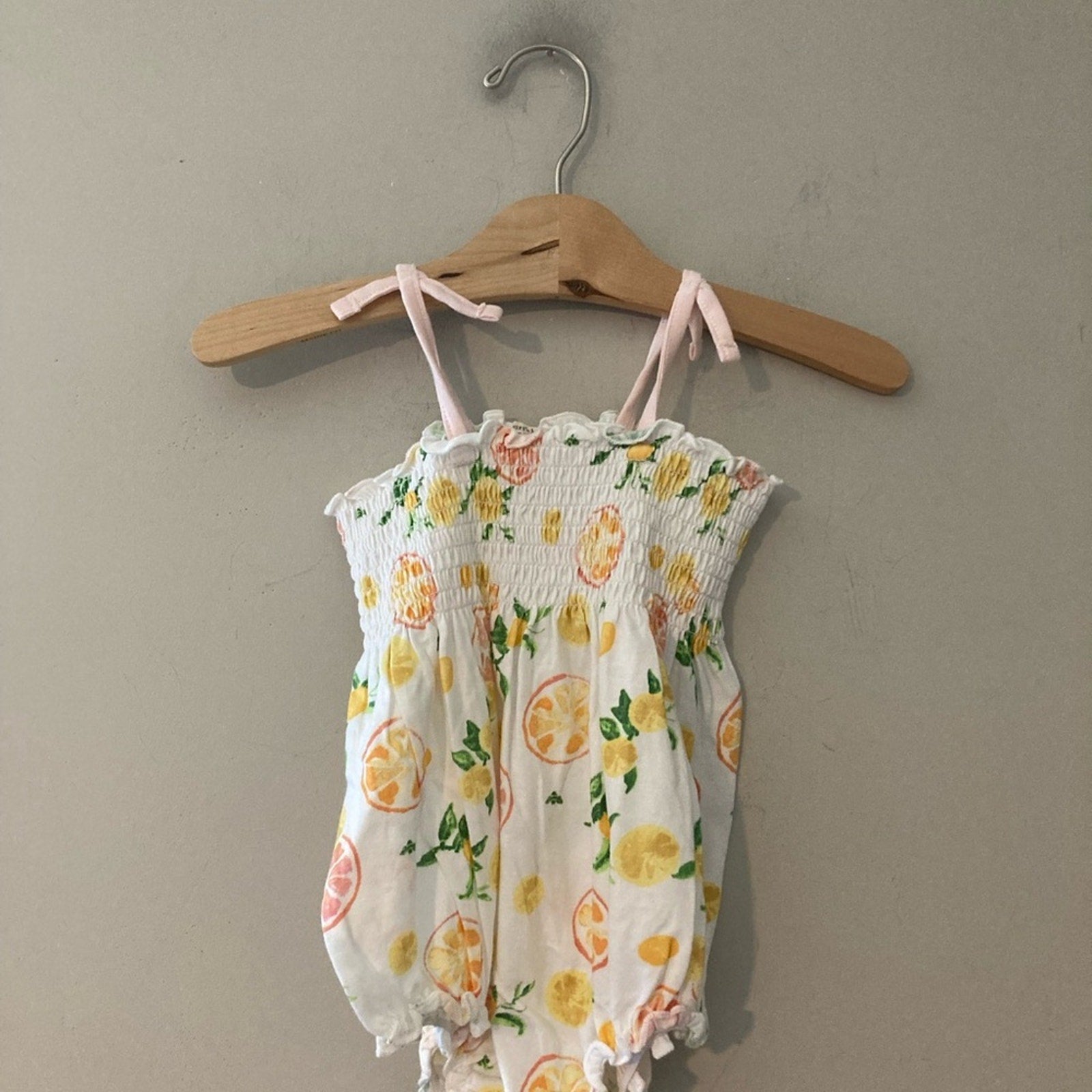 burt's bees baby girls' floral romper 6-9M