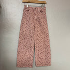 zara girls' pink floral jeans 8Y