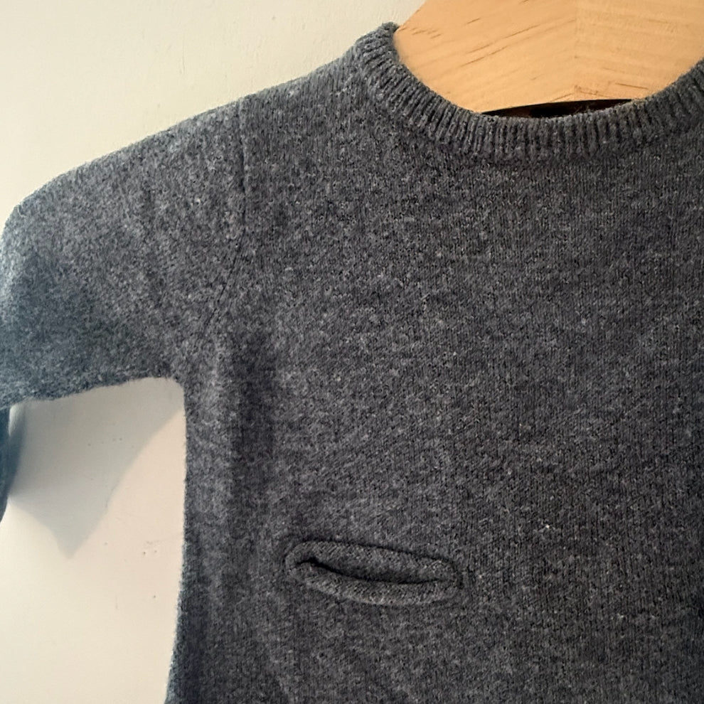 zara gray gender neutral sweater 1-3M
