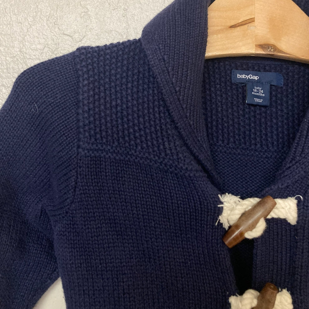 baby gap boys' navy blue cardigan 18-24M