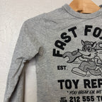 baby gap boys' gray fast foxes tee 4Y