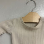 quincy mae beige bodysuit 6-12M