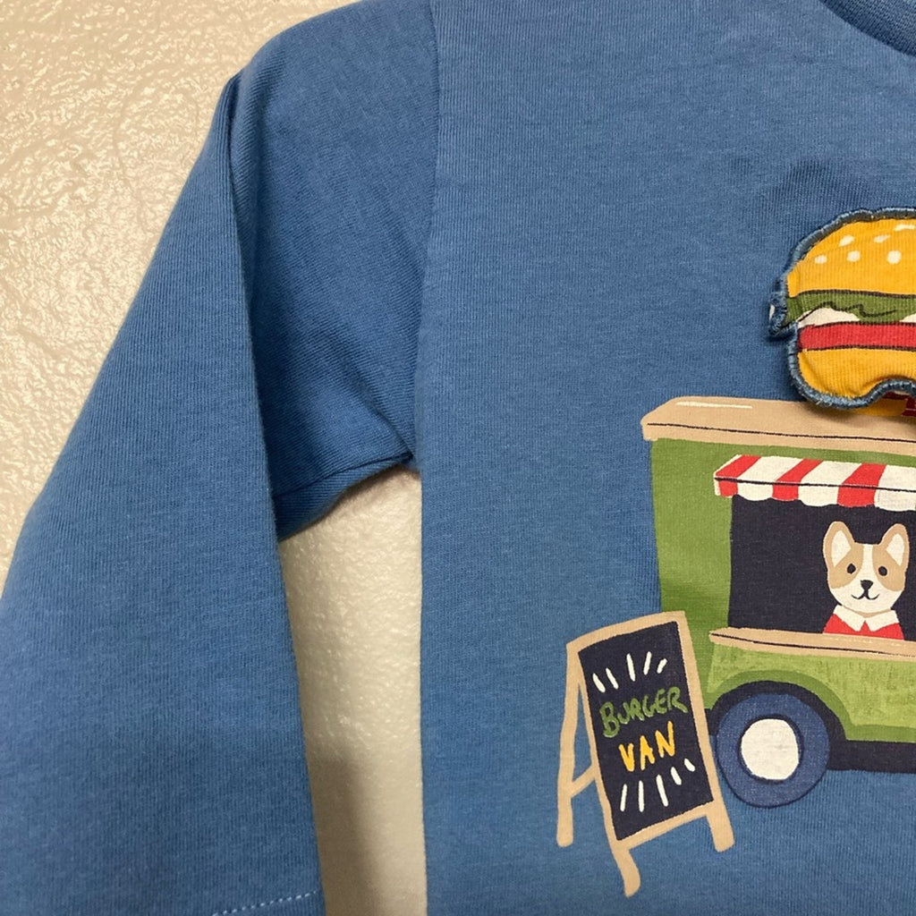mayoral boys' blue burger tee 18M