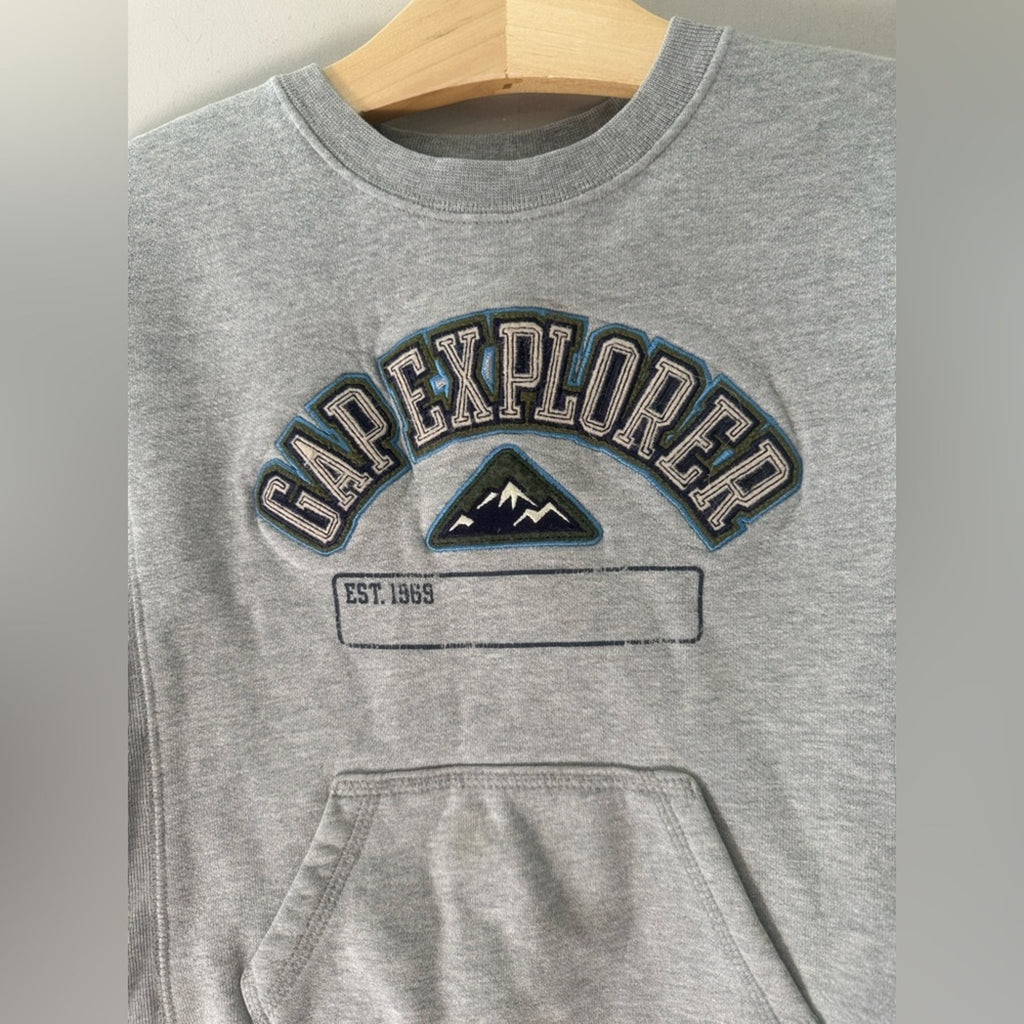 baby gap boys' gray explorer sweatshirt 4T