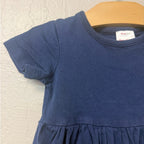 hanna anderson blue short-sleeve dress 2T