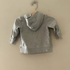 hanna andersson boys' gray zip-up hoodie 18-24M