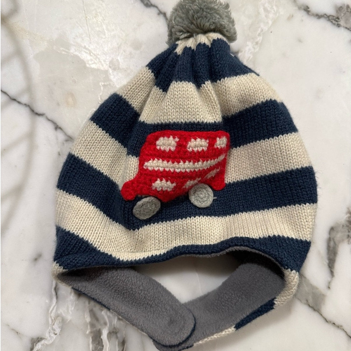 baby boden winter hat beanie stripe 12-24M