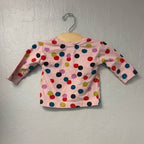hanna andersson pink polka dot long-sleeve tee 6-12M