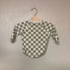 rylee + cru checkered romper 0-3M