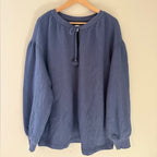 aerie blue tie sweatshirt MEDIUM