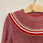 mini boden girls' pink velour sweatshirt 9-10Y
