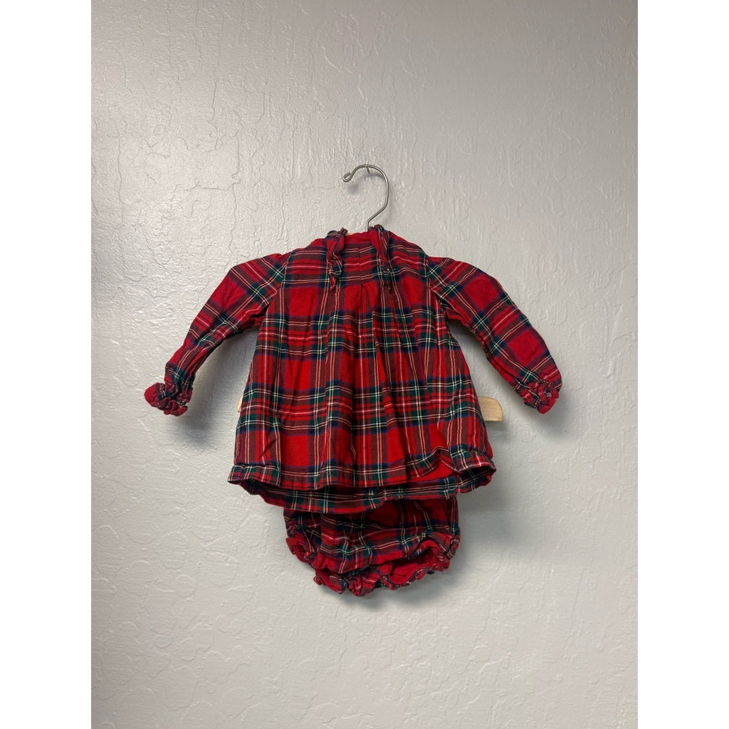 janie and jack girls' plaid matching set 12-18M