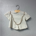 zara cream muslin top 9-12M