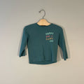 zara boys' green long-sleeve tee happy 3-4Y