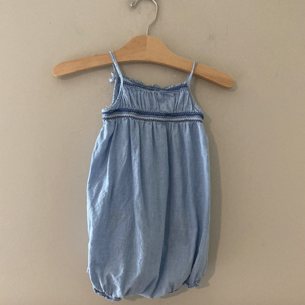 h&m girls' denim romper 12-18M