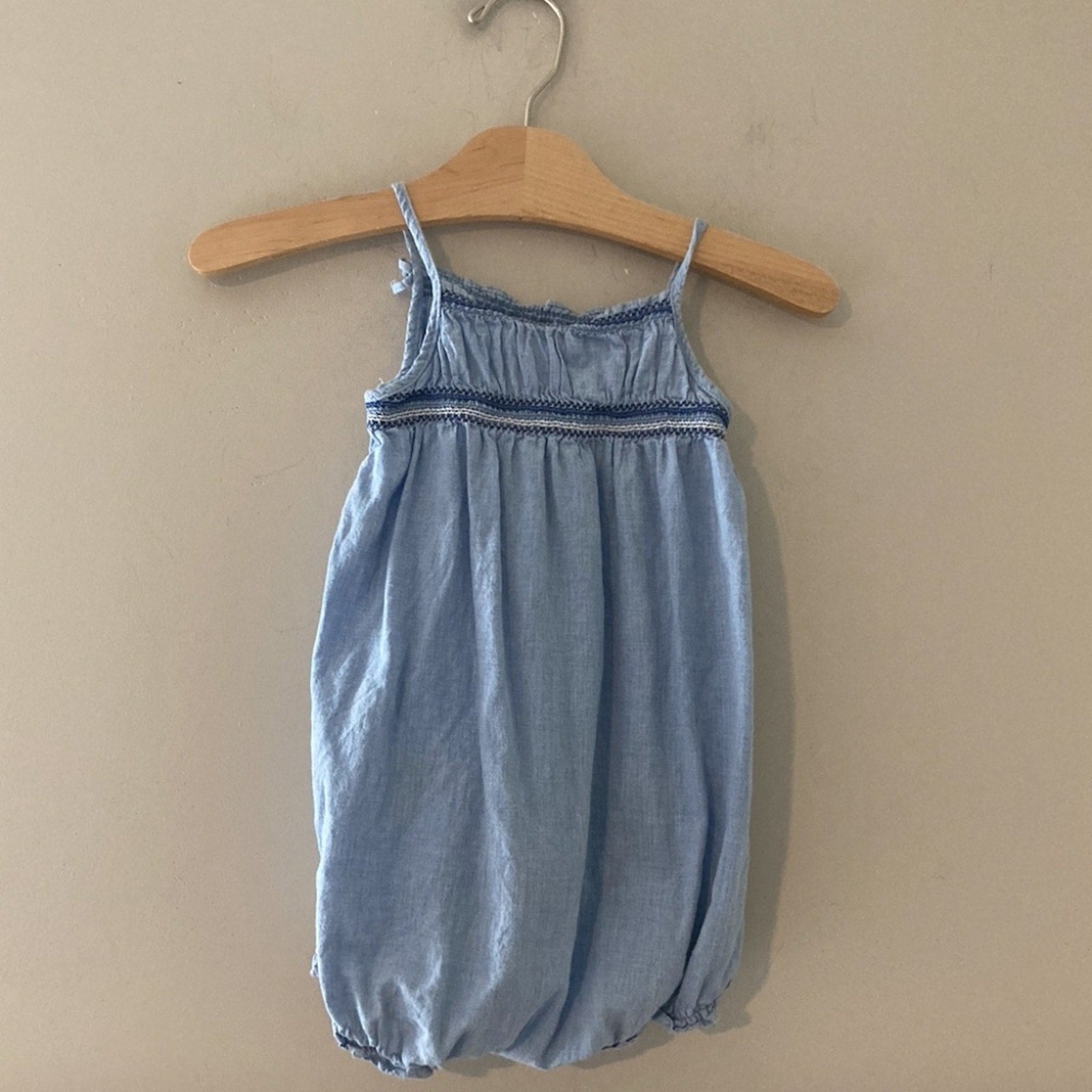h&m girls' denim romper 12-18M