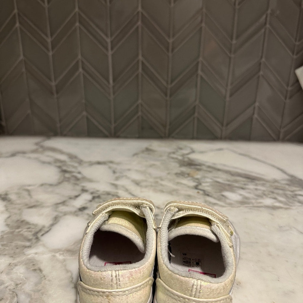 vans baby girls' cream shoes 4c