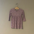 h&m purple floral long-sleeve dress 5-6Y