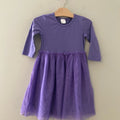 hanna andersson girls' purple dress 5Y