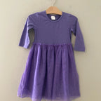 hanna andersson girls' purple dress 5Y