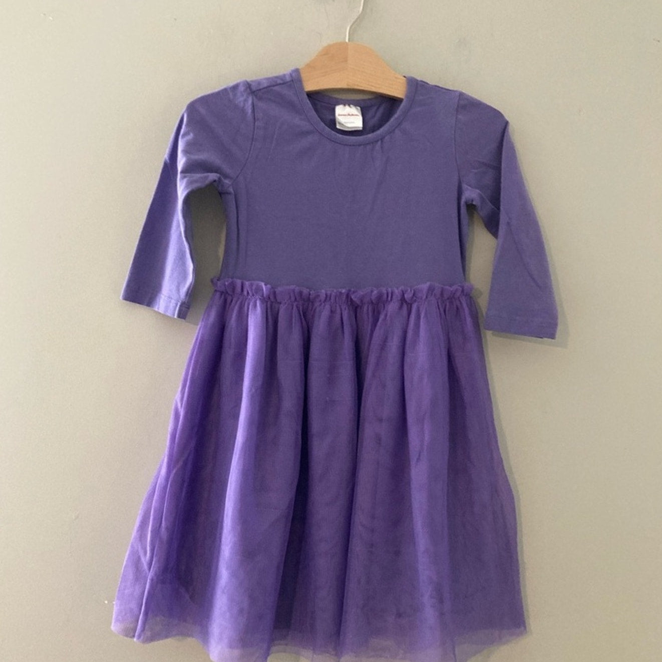 hanna andersson girls' purple dress 5Y