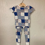 little me girls' patchwork bamboo set 2T