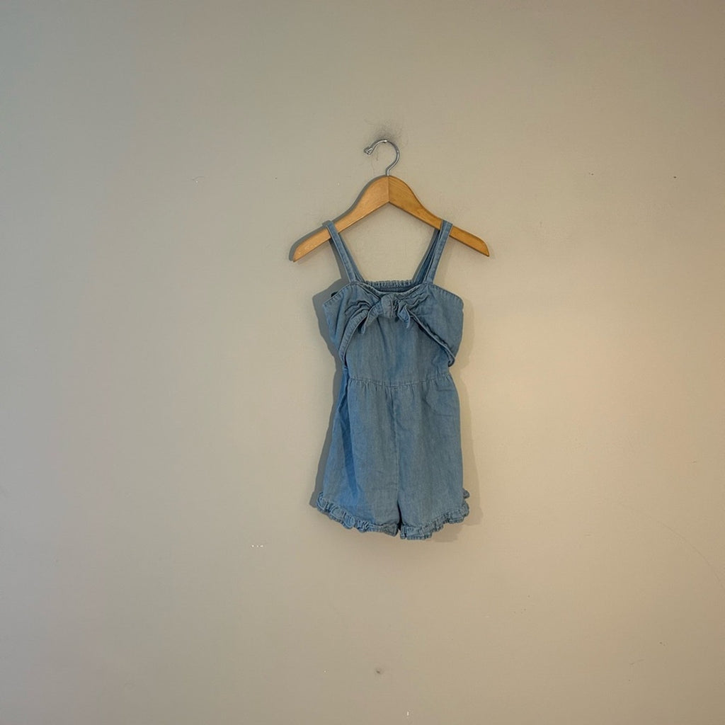 cotton on kids denim romper with bow 6Y