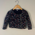 petit bateau blue floral quilted jacket 5Y