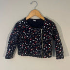 petit bateau blue floral quilted jacket 5Y