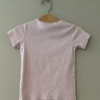 zara x bluey girls' pink ribbed tee 6Y