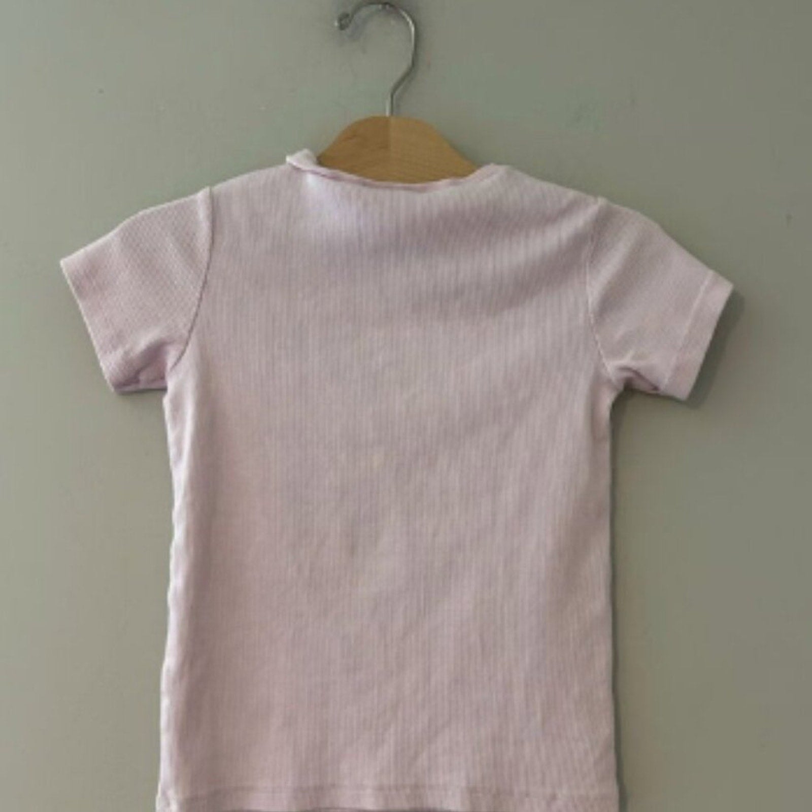 zara x bluey girls' pink ribbed tee 6Y