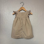 zara girls corduroy dress cream sleeveless 9-12M
