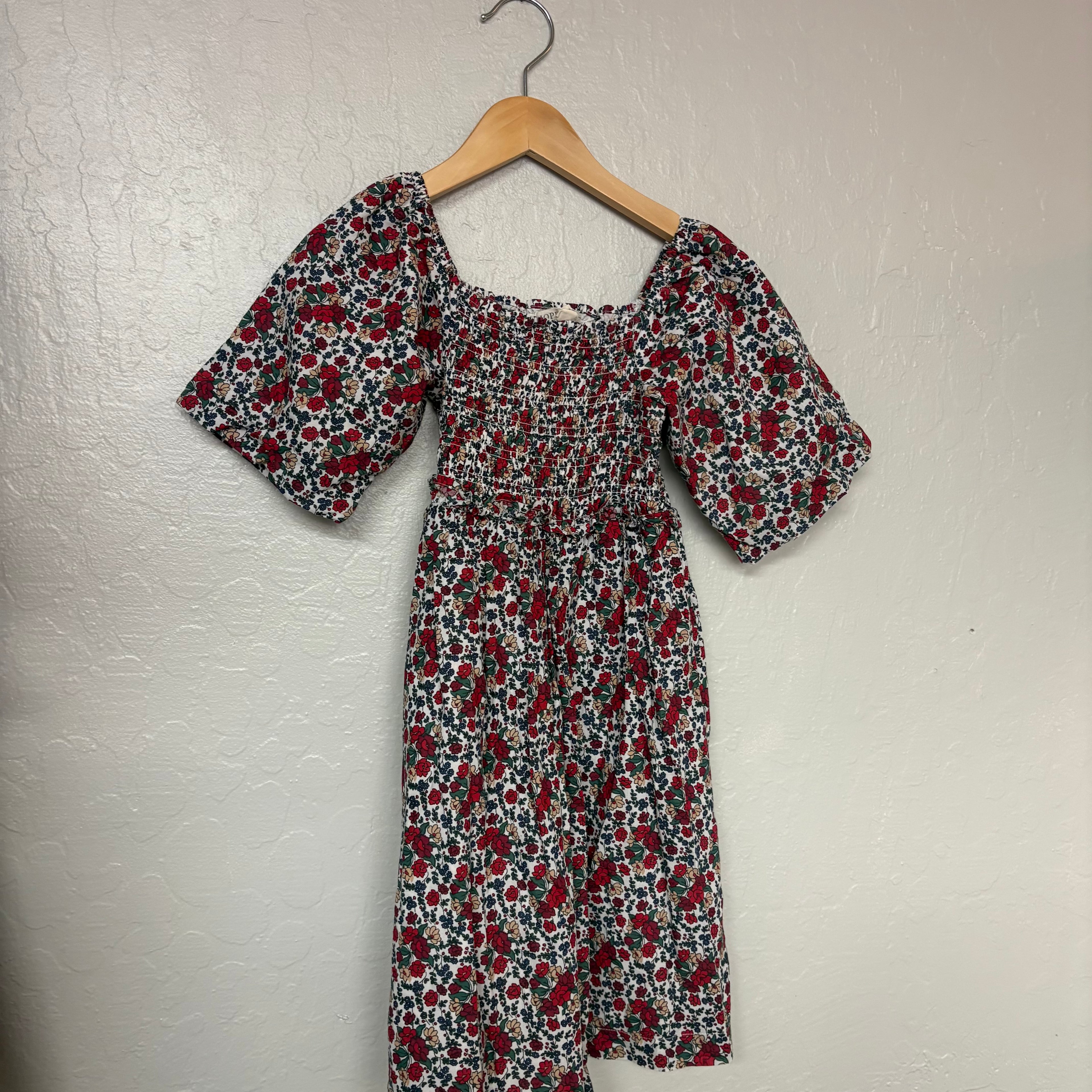 hope & henry girls' floral dress 6Y