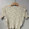 zara girls' ribbed floral shirt 10Y