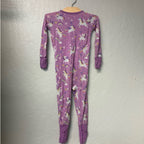 little sleepies girls' purple unicorn footie 12-18M