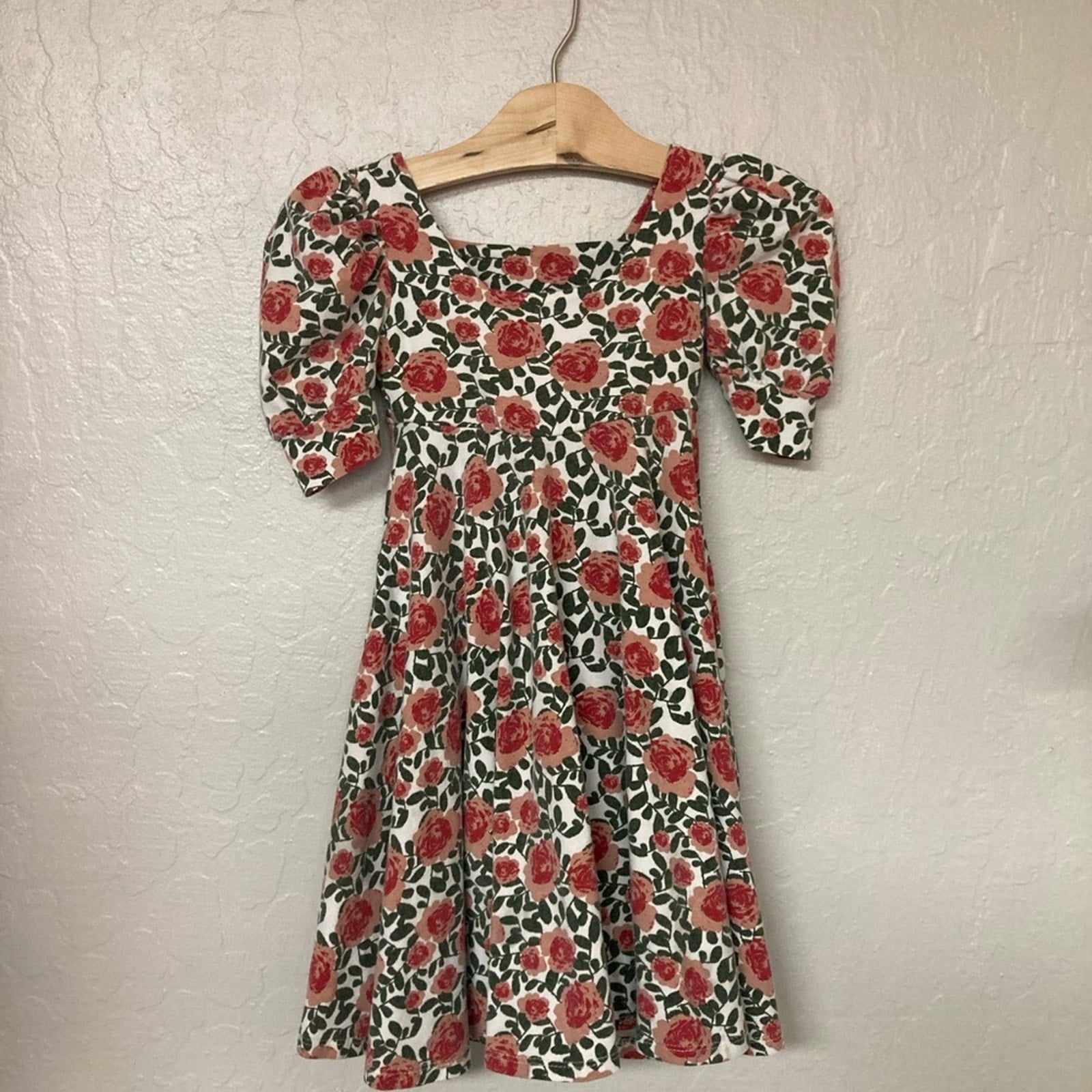 remie girl rose print dress 4Y