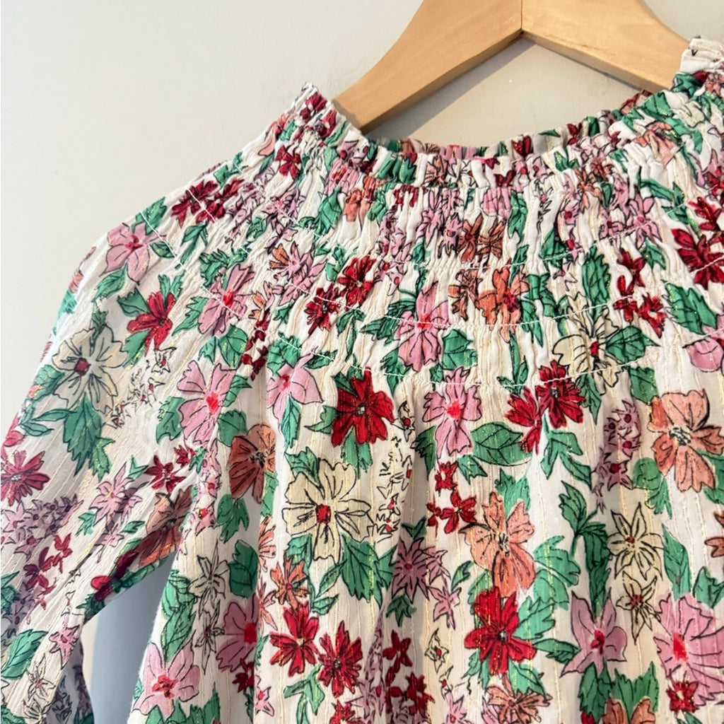 crewcuts girls' poinsettia top 8Y