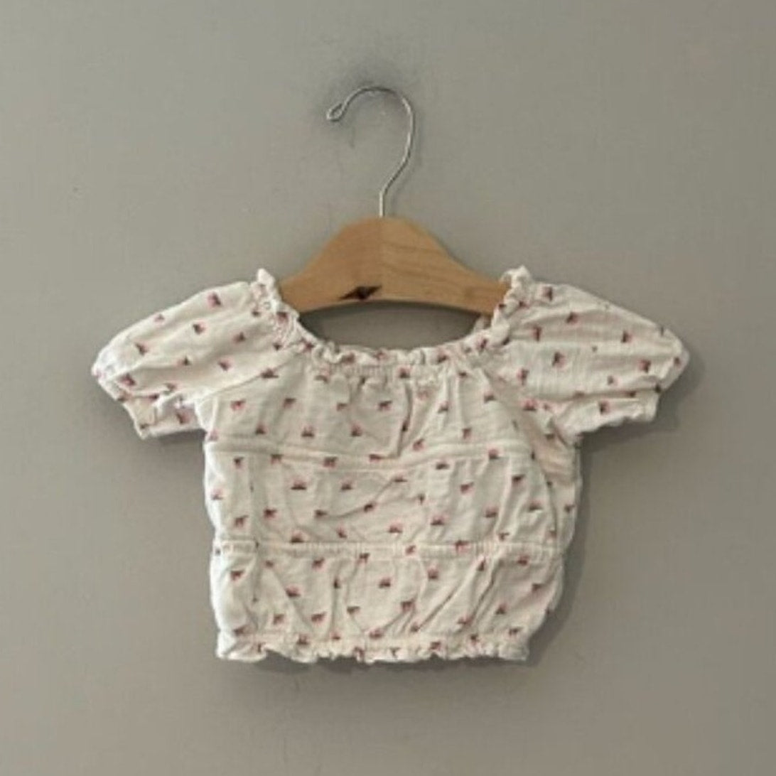 old navy floral crop top 12-18M