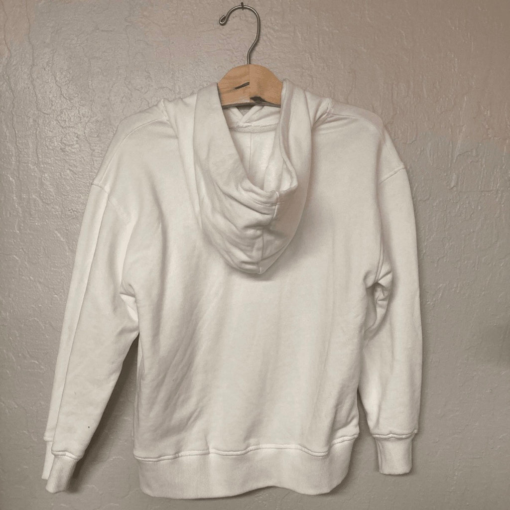 zara boys’ white garfield hoodie