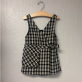 zara black plaid jumper dress 3-4Y